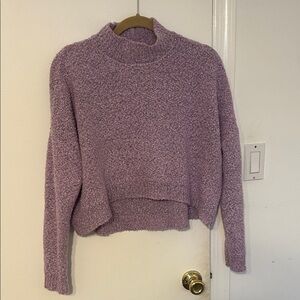 Wild Fable Lavender Turtleneck Crop Sweater